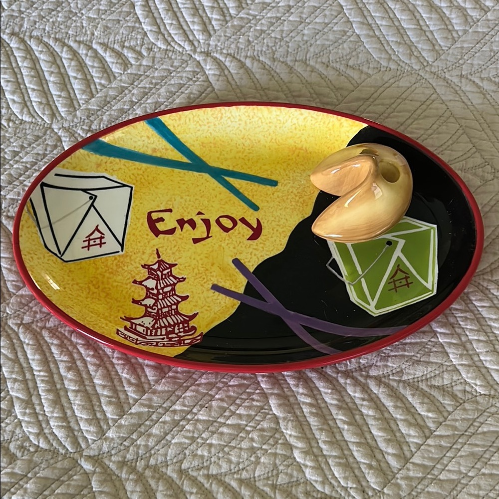 Colorful Asian-inspired Appetizer /Serving Plate